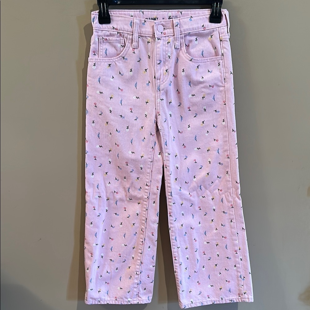 Old navy High-Waisted Embroidered Baggy Wide-Leg Jeans for Girls